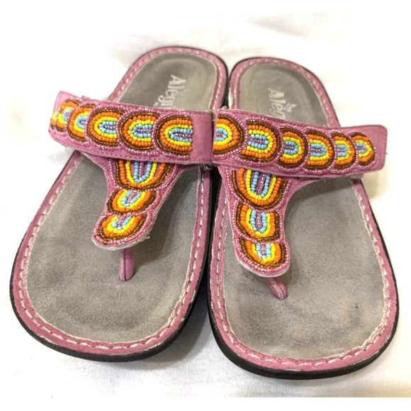 Alegria Carina Bead-Azzled Thong Sandals Pinckney Rainbows Size 37 US 7 Comfort - Picture 12 of 16